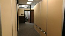 custom office panels with electrical conduits