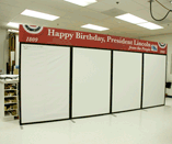 LC panels used for Lincoln birthday card