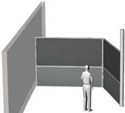office partition system showing a non standard angle