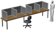 desk partitions for telemarketing applications
